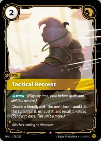 Tactical Retreat 175 de Riftbound Unleashed