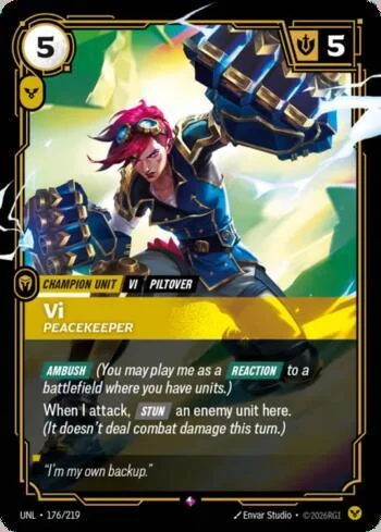 Vi - Peacekeeper 176 de Riftbound Unleashed