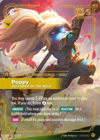 Poppy - Defender of the Meek 178 de Riftbound Unleashed