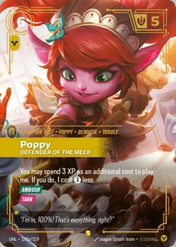 Poppy - Defender of the Meek 178A de Riftbound Unleashed