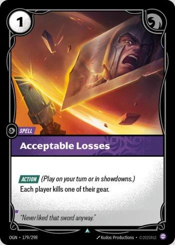 Acceptable Losses 179 de Origins