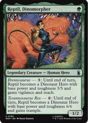 Reptil, Dinomorpher de Marvel Super Heroes