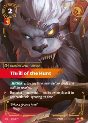 Thrill of the Hunt 184 de Riftbound Unleashed