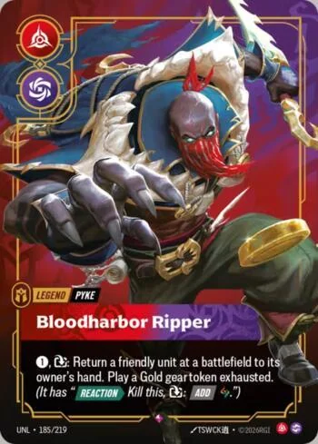 Pyke, Bloodharbor Ripper 185 de Riftbound Unleashed