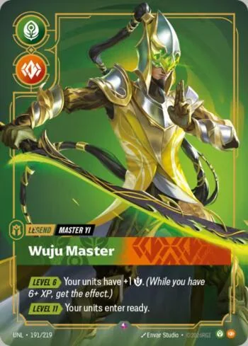 Master Yi, Wuju Master 191 de Riftbound Unleashed