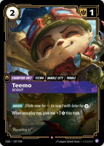 Teemo, Scout 197 de Origins