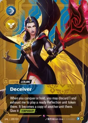 LeBlanc, Deceiver 199 de Riftbound Unleashed