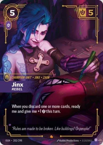 Jinx, Rebel 202 de Origins