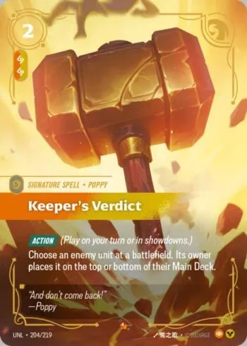 Keeper's Verdict 204 de Riftbound Unleashed