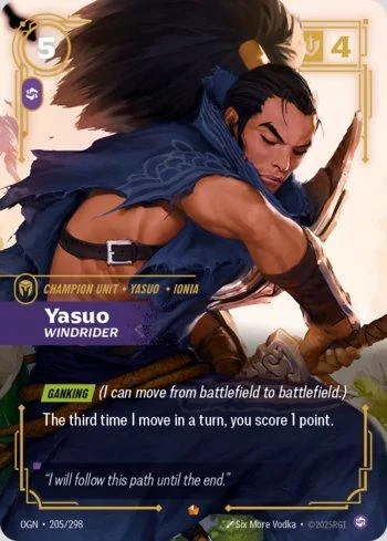 Yasuo, Windrider 205 de Origins