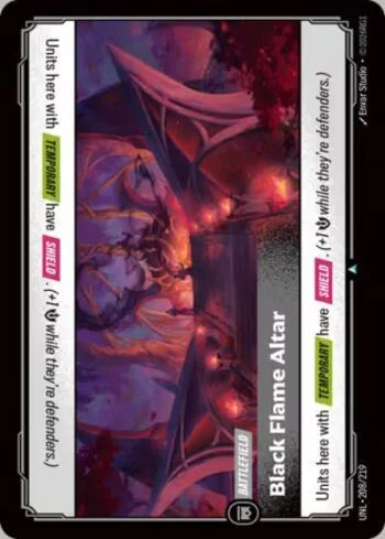 Black Flame Altar 208 de Riftbound Unleashed