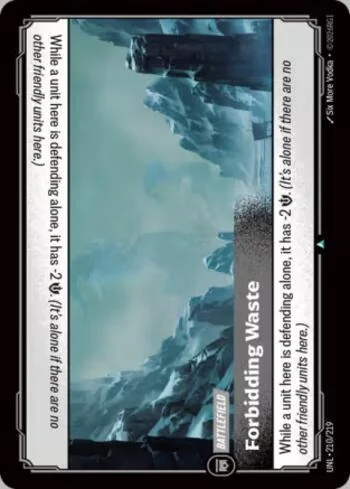 Forbidding Waste 210 de Riftbound Unleashed