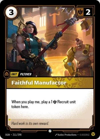 Faithful Manufactor 211 de Origins