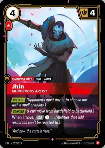 Jhin - Murderous Artist 22 de Riftbound Unleashed