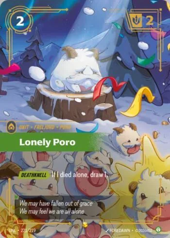 Lonely Poro 221 de Riftbound Unleashed