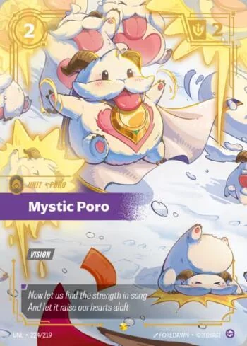 Mystic Poro 224 de Riftbound Unleashed