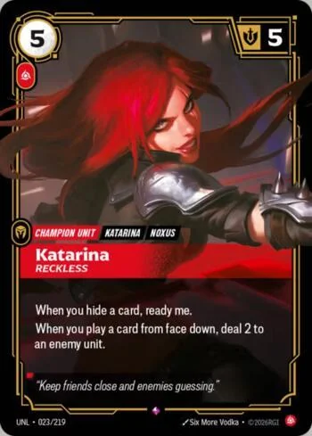 Katarina - Reckless 23 de Riftbound Unleashed