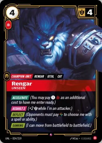 Rengar - Unseen 24 de Riftbound Unleashed