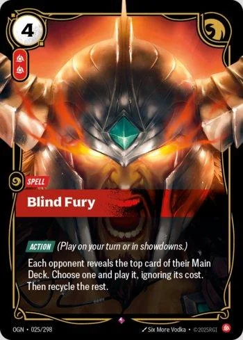 Blind Fury 25 de Origins