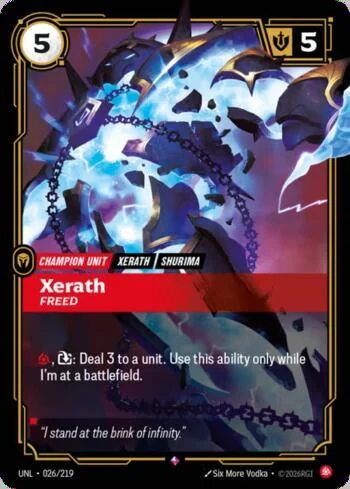 Xerath - Freed 26 de Riftbound Unleashed