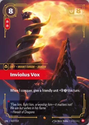 Inviolus Vox 27 de Riftbound Unleashed