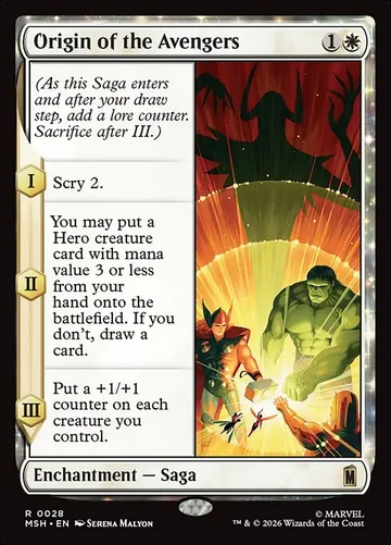 Origin of the Avengers de Marvel Super Heroes