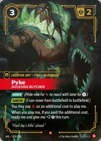 Pyke - Dockside Butcher 28 de Riftbound Unleashed