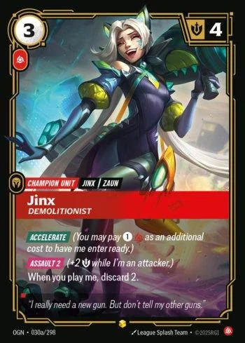 Jinx, Demolitionist 30A de Origins