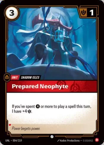 Prepared Neophyte 4 de Riftbound Unleashed