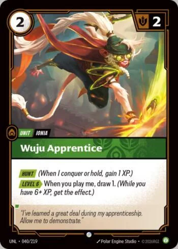 Wuju Apprentice 40 de Riftbound Unleashed