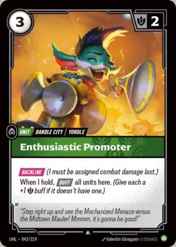 Enthusiastic Promoter 43 de Riftbound Unleashed