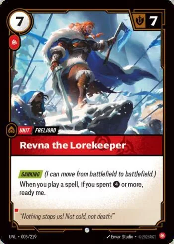 Revna the Lorekeeper 5 de Riftbound Unleashed