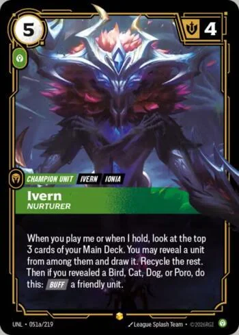 Ivern - Nurturer 51A de Riftbound Unleashed