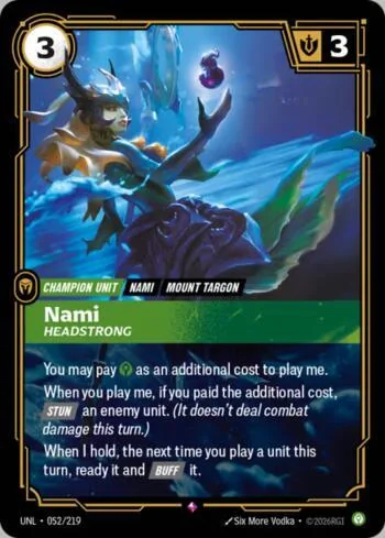 Nami - Headstrong 52 de Riftbound Unleashed
