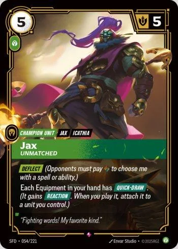 Jax, Unmatched 54 de Spiritforged