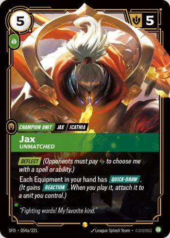 Jax, Unmatched 54A de Spiritforged