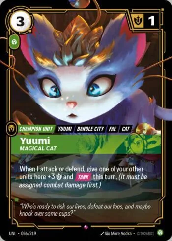 Yuumi - Magical Cat 56 de Riftbound Unleashed