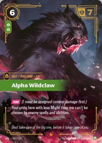Alpha Wildclaw 57 de Riftbound Unleashed