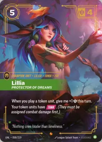 Lillia - Protector of Dreams 58 de Riftbound Unleashed