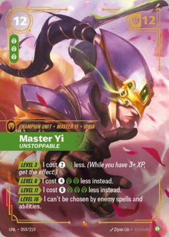 Master Yi - Unstoppable 59 de Riftbound Unleashed