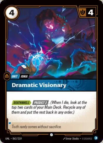 Dramatic Visionary 62 de Riftbound Unleashed