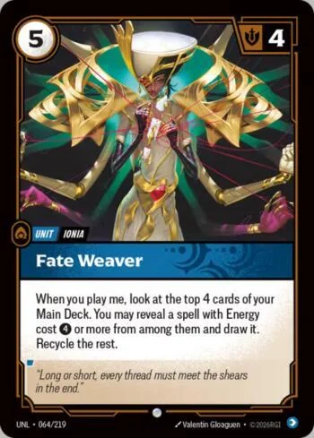 Fate Weaver 64 de Riftbound Unleashed