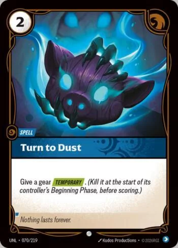 Turn to Dust 70 de Riftbound Unleashed