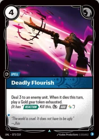 Deadly Flourish 73 de Riftbound Unleashed