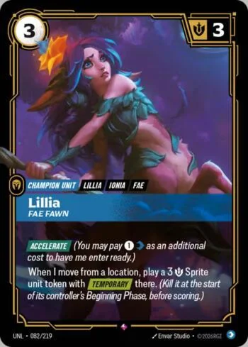 Lillia - Fae Fawn 82 de Riftbound Unleashed