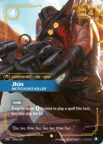 Jhin - Meticulous Killer 89A de Riftbound Unleashed