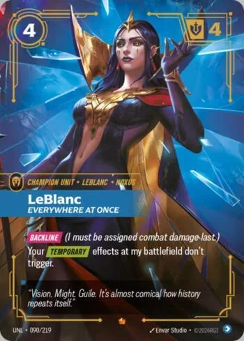 LeBlanc - Everywhere At Once 90 de Riftbound Unleashed