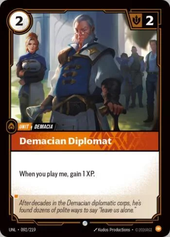 Demacian Diplomat 92 de Riftbound Unleashed