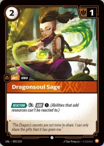 Dragonsoul Sage 93 de Riftbound Unleashed