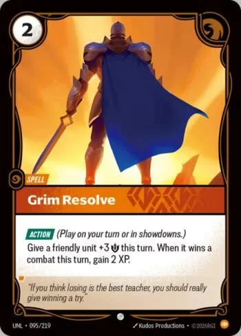 Grim Resolve 95 de Riftbound Unleashed